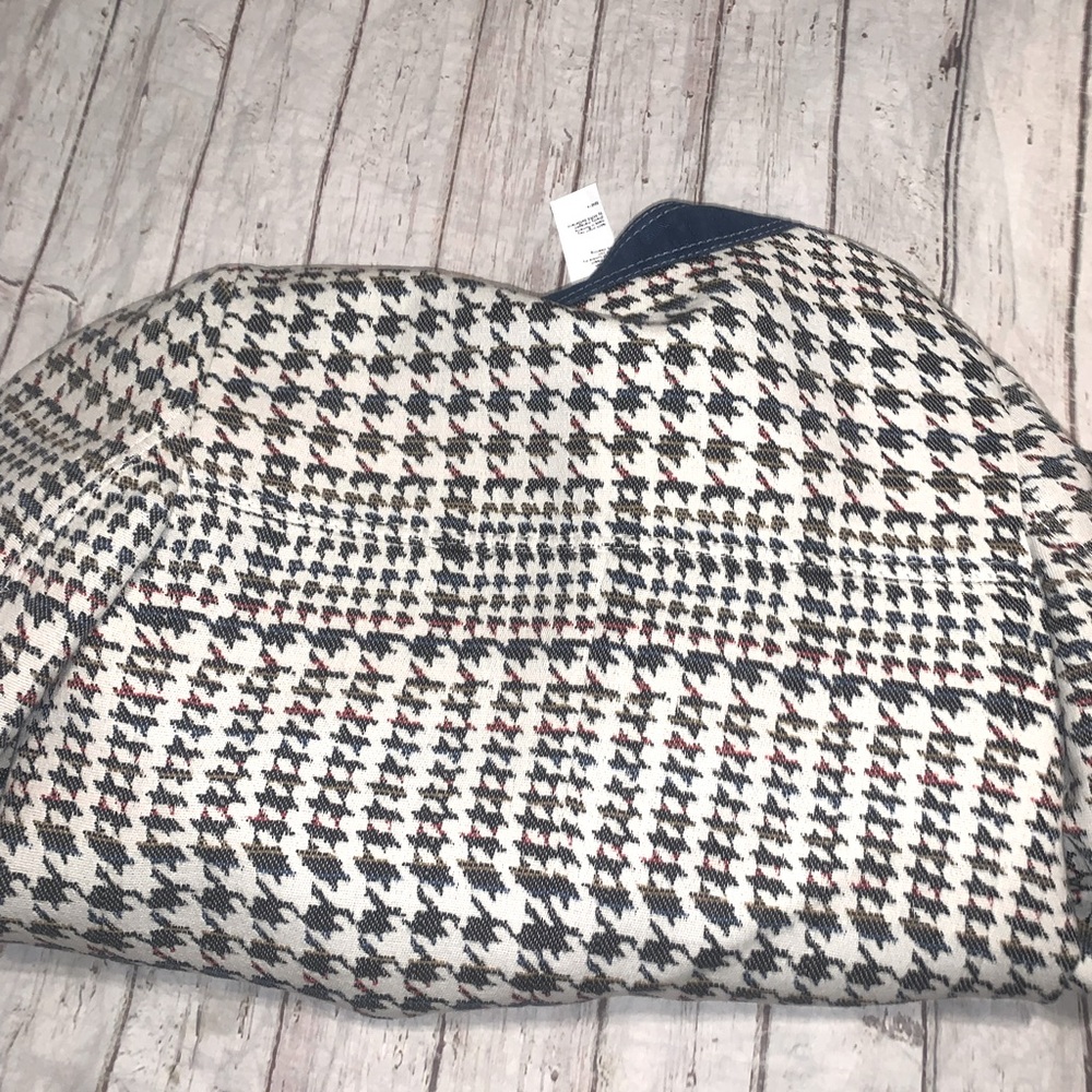 Akris Punto denim trim houndstooth Jacquard collarless Jacket 8 - Picture 11 of 11